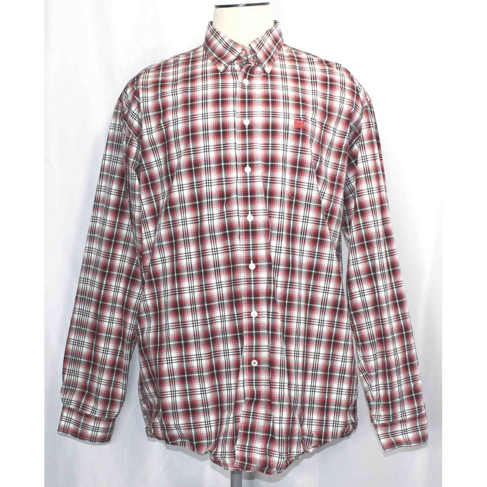 Cinch Western L/S Cotton Check Button Down L/S Shirt MTW1104091 Mens Size XL